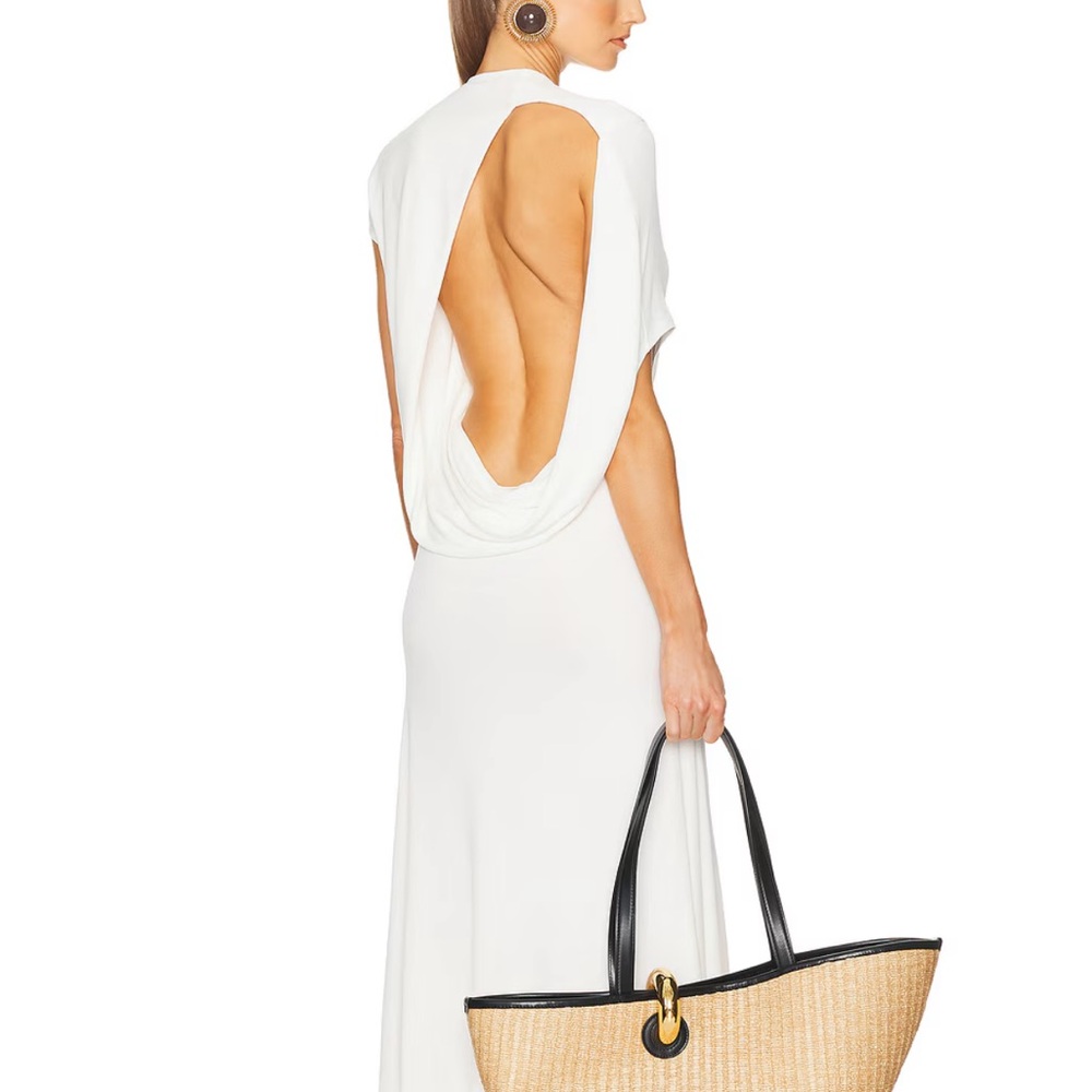 Jacquemus White Asymmetrical Backless Gown Le Robe Salerno - Picture 3 of 5